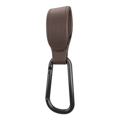 PU Leather Stroller Hooks Aluminum Alloy Carabiner