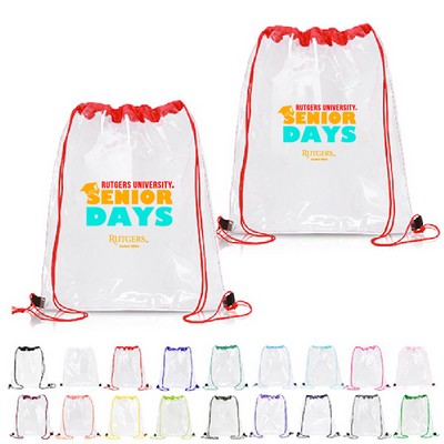 Clear Drawstring Cinch Backpack