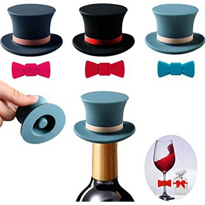 Gentleman Hat Shaped Silicone Wine Stopper