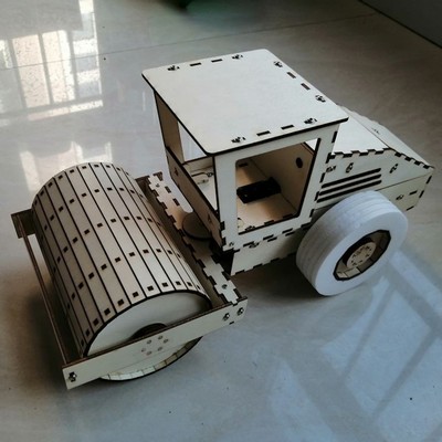 3D wooden puzzle- Road roller