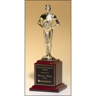 Cast Metal Classic Achiever Figures Hand Polished on Piano Finish Base (9")