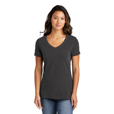 Port & Company® Ladies' Beach Wash® Garment-Dyed V-Neck Tee