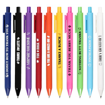 Promotional Plastic Ballpoint Pens 0.5mm Cute Pens with Custom Printed Logo Retractable Gel Ink Pens