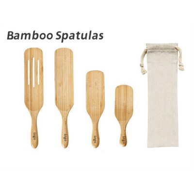 4 Pieces Wooden Bamboo Kitchen Tool Set