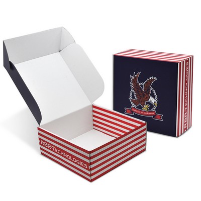 E-flute Full Color Custom Mailer Boxes - 9.5" x 9.5" x 4"