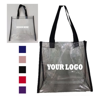 PVC Clear Stadium Tote Bag