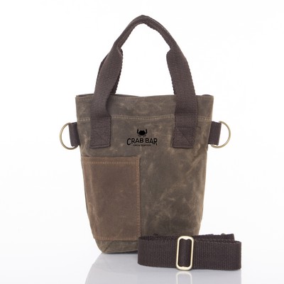 Waxed Canvas Double Wine Bottle Tote