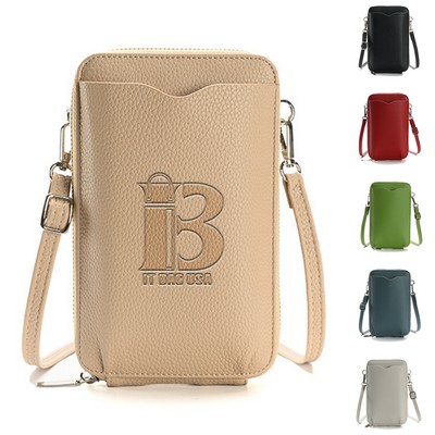 Pu Small Mobile Phone Crossbody Bag with Card Slots