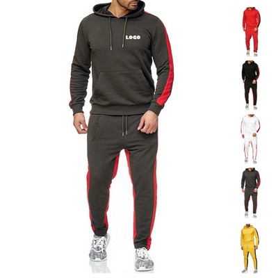 Men Casual Jogging Tracksuit Set