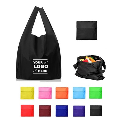 Portable Shopping Tote Bag w/Pocket