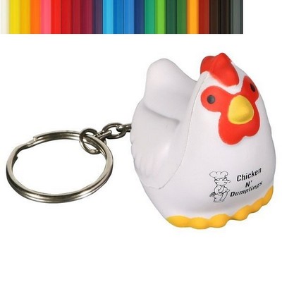 Cute Chicken Stress Ball Key Chain