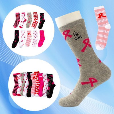 Imported Pink Ribbon Sock