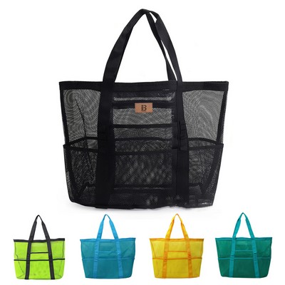 Nylon Mesh Portable Beach Tote Bag