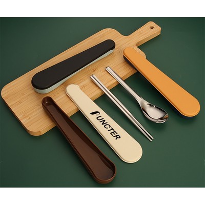 304 Stainless Steel Portable Chopsticks And Spoon