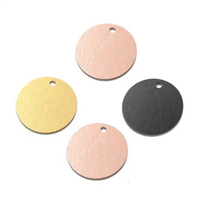 Round Design Brass Pet Tag