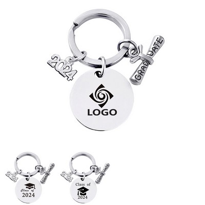 2024 Silver Graduation Keychain