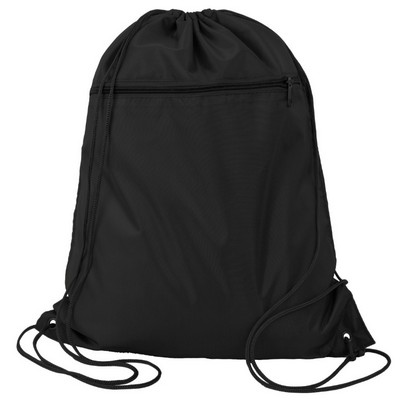 Q-Tees Polyester Cinchpack Bag (Blank)