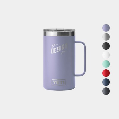 24 oz YETI® Rambler Stainless Steel Insulated Travel Mug w/ Lid