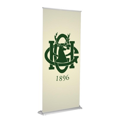 36" X 92" SD Retractable Vinyl Banner Stand - Silver - Single Sided