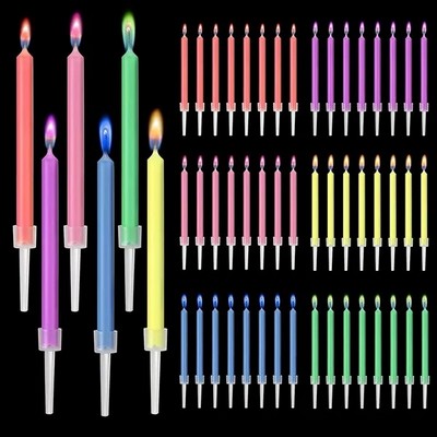 Colorful Flame Birthday Candles - Create Magical Celebrations