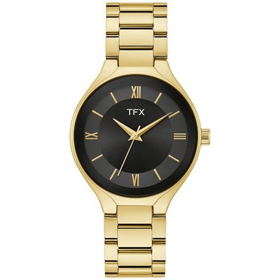 TFX by Bulova Men's Corporate Collection Gold-tone Watch with Black Dial