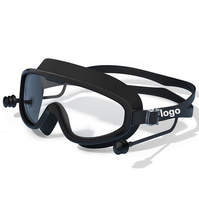 Large Frame Swimming Goggles With Earplugs