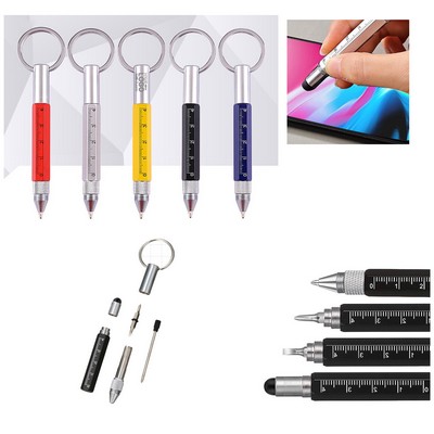 6-in-1 Multi-tool Pen w/ Key Ring