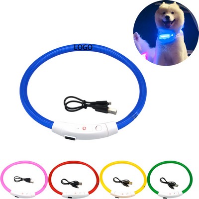 Usb Rechargeable Led Light-Up Dog Collar