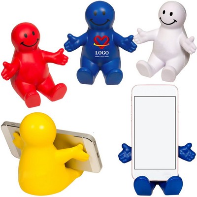 Smiley Guy Stress Reliever Desktop Cell Phone Stand Holder