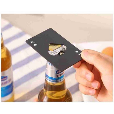 Stainless Steel Poker Shape Credit Card Bottle Opener