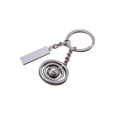 Zinc Alloy Rotating Ball Keychain