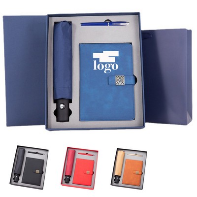 Business Gift Set W/Giftbox Pen Notebook Umbrella