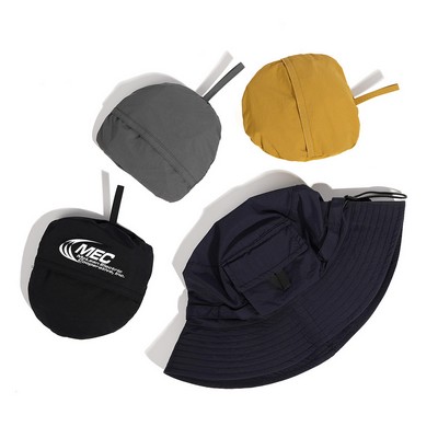 Outdoor Fishing Bucket Hat with Storage Pocket