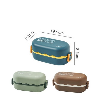 Microwaveable Creative Double Layer Compartments Lunch Box