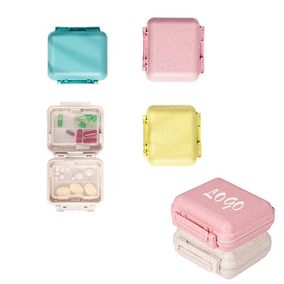 6-Compartment Portable Pill Storage Box