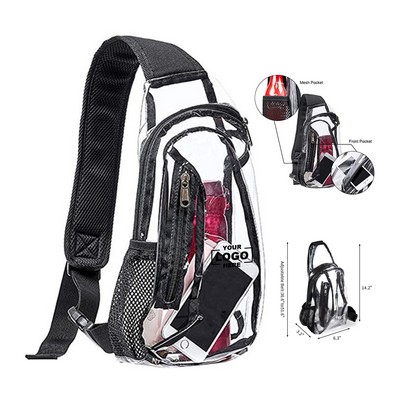 Clear PVC Stadium Approved Crossbody Backpack