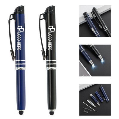 Stylus Metal Pen With Led Light