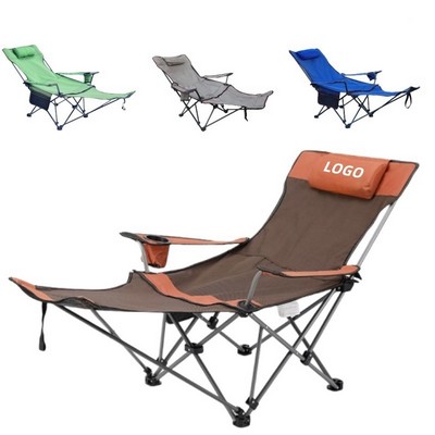 Folding Portable Camping Chair with Detachable Footrest