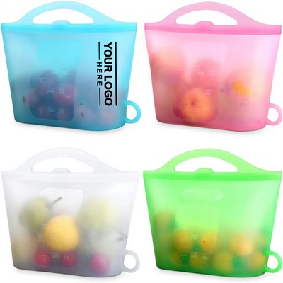 Reusable Food Grade Silicone Storage Bag for Kitchen & Travel