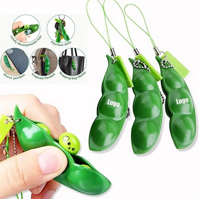 Squeeze-a-Bean Stress Relieving Keychain