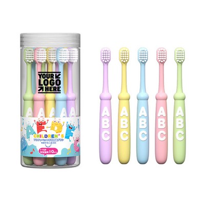 Children's Soft Haired Cartoon Gingival Toothbrush Set of Ten