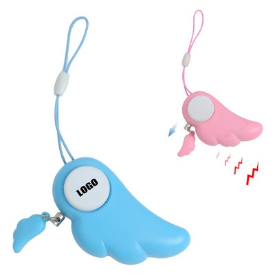 Wings Shaped Safety Alarm Keychain with LED Light and 120DB Panic Sound