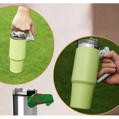 30oz Rotatable Handle Double Wall Vacuum Insulated Tumbler