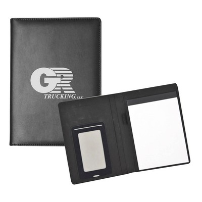 A5 Leatherette Padfolio with smartphone sleeve