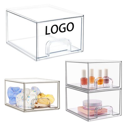 Stackable Cosmetic Clear Storage Drawers