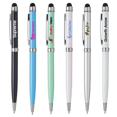 Slim Executive Metal Pen with Stylus