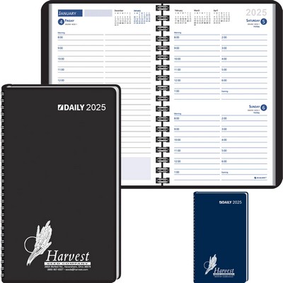 Ruled Desk Planner, 1 Day Per Page Wired to Cover : 2026