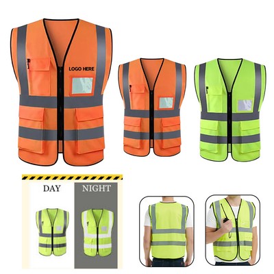 Visibility Safety Pocket Vest (S-3XL)