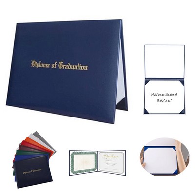 Customize PU Leather Certificate Holder Folder