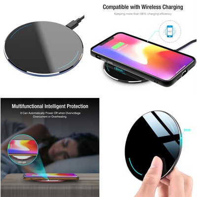 Kidder iBank® Wireless Charger, 10W Charging Pad designed for iPhone and Galaxy Phones